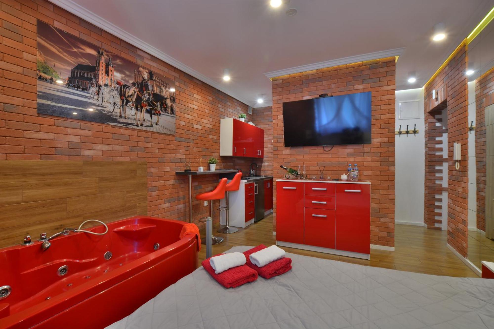 Jacuzzi Apartment Red คราคูฟ ภายนอก รูปภาพ